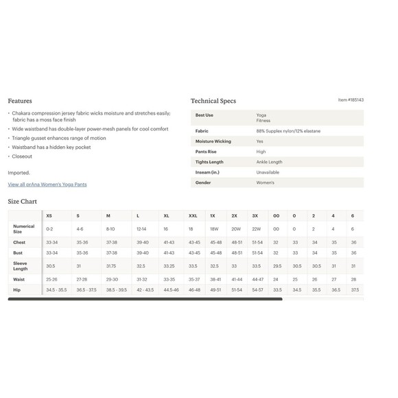 NWT Prana Women's Transform 7/8 Leggings‎ High Rise Black Size 2X MSRP $99 - Picture 5 of 16